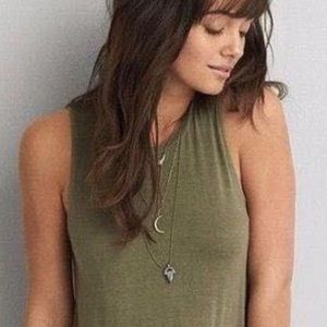 AE soft and sexy olive tank top